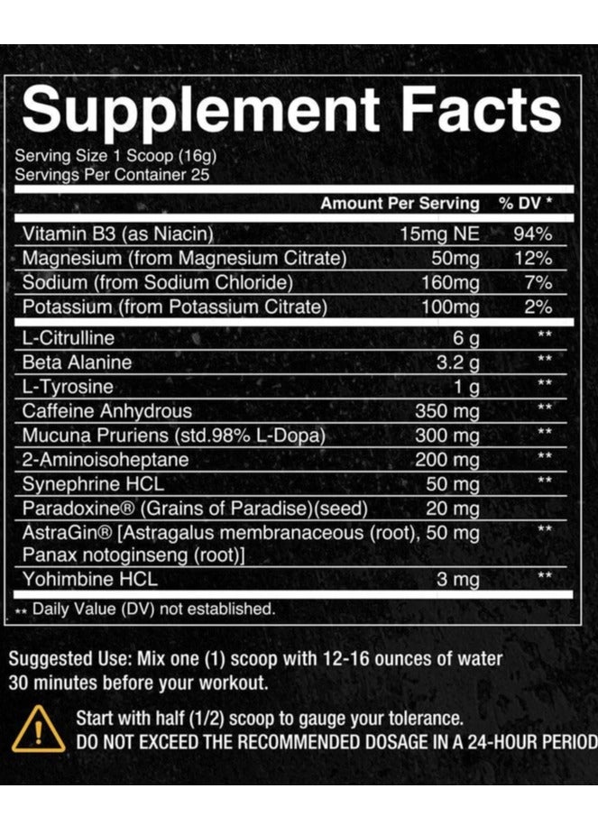 Convict NEW High Stim Pre-Workout Watermelon