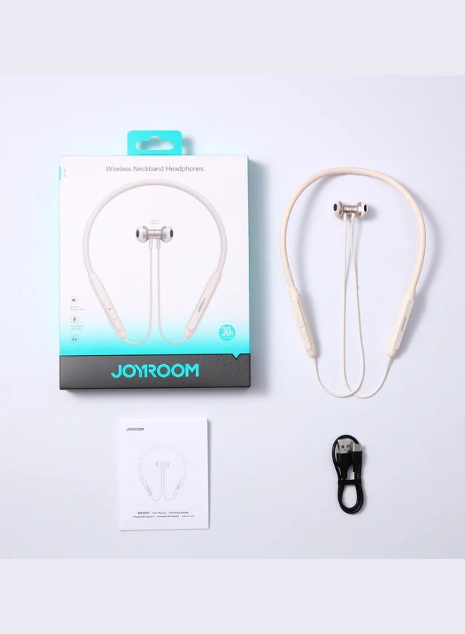 JR-D8 Neckband Wireless Bluetooth Sports Outdoor Earphone White