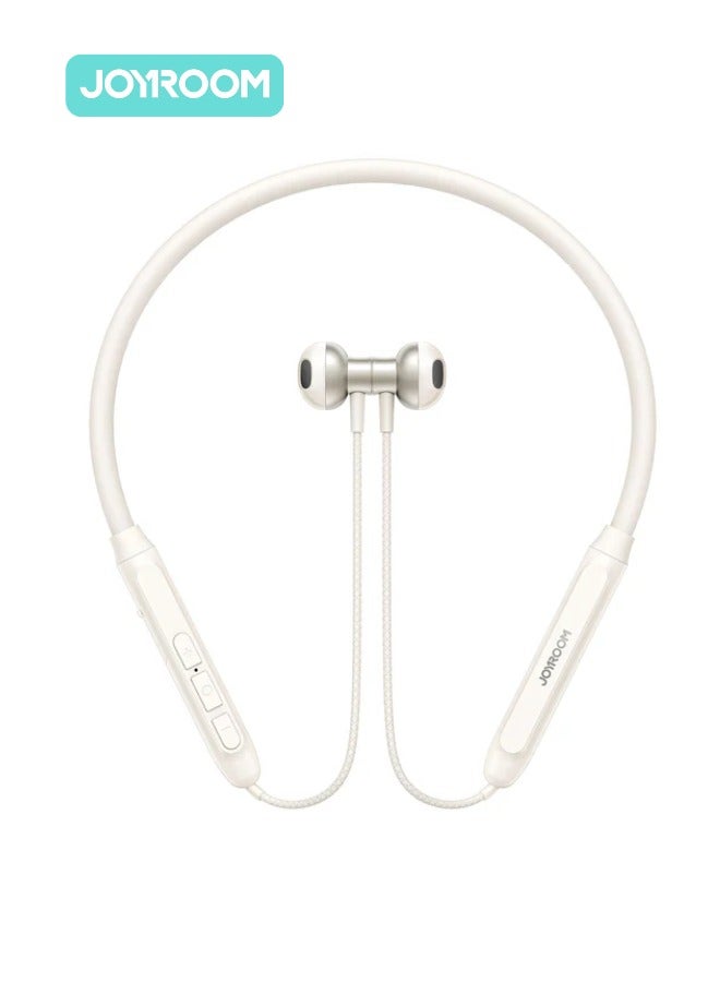 JR-D8 Neckband Wireless Bluetooth Sports Outdoor Earphone White