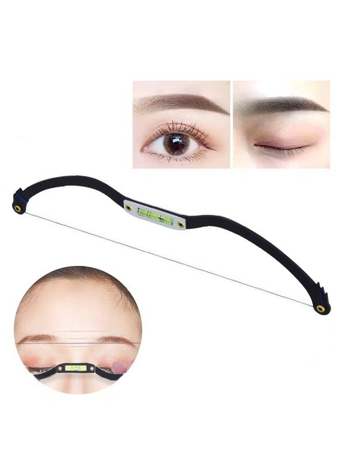 Eyebrow Tattoo Ruler, Professional Microblading Line Marker Ruler Eyebrow Ruler Sticker More Symmetrical, Eyebrow Tattoo Positioning Tool Horizontal Ruler, Reuseable Eyebrow Positioning Tool (Black)