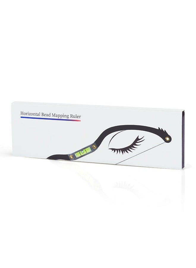 Eyebrow Tattoo Ruler, Professional Microblading Line Marker Ruler Eyebrow Ruler Sticker More Symmetrical, Eyebrow Tattoo Positioning Tool Horizontal Ruler, Reuseable Eyebrow Positioning Tool (Black)
