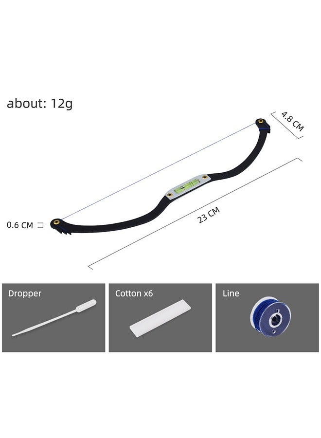 Eyebrow Tattoo Ruler, Professional Microblading Line Marker Ruler Eyebrow Ruler Sticker More Symmetrical, Eyebrow Tattoo Positioning Tool Horizontal Ruler, Reuseable Eyebrow Positioning Tool (Black)