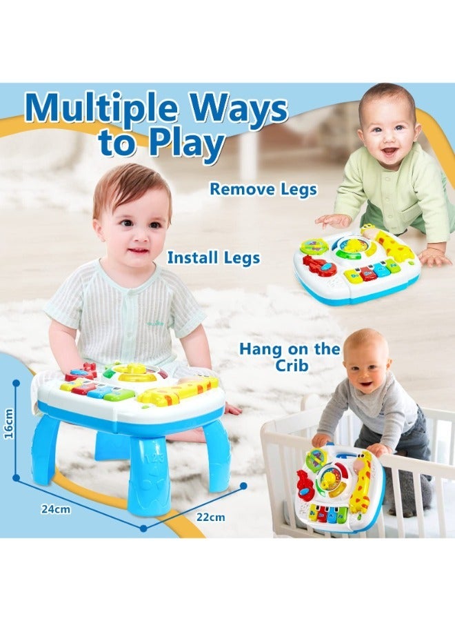 Baby Toys Musical Learning Table, Activity Table for Babies 18+ Months, Learning Center Gifts for Toddler Boys Girls