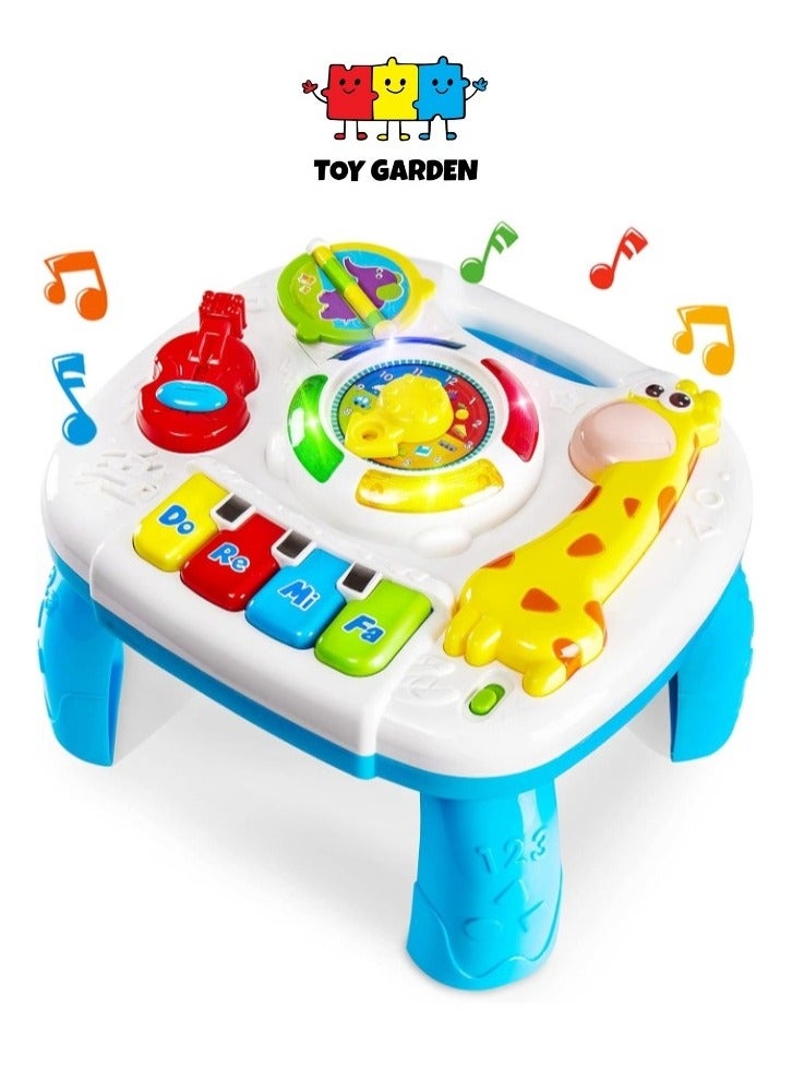 Baby Toys Musical Learning Table, Activity Table for Babies 18+ Months, Learning Center Gifts for Toddler Boys Girls