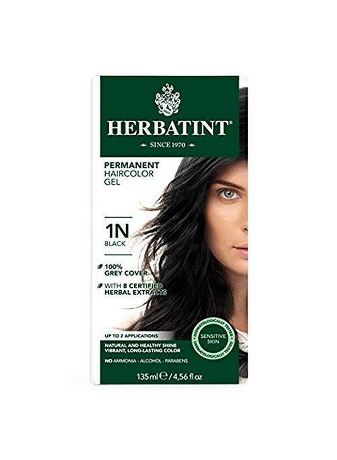 Permanent Herbal Hair Color Gel Black 1N 2 Pk