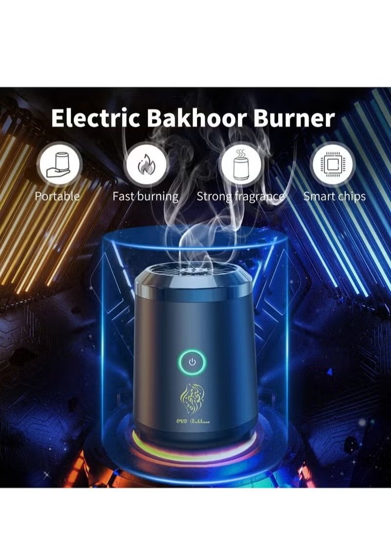 [Upgrade] Electric Mini Incense Burner Portable USB Rechargeable Aroma Diffuser Black