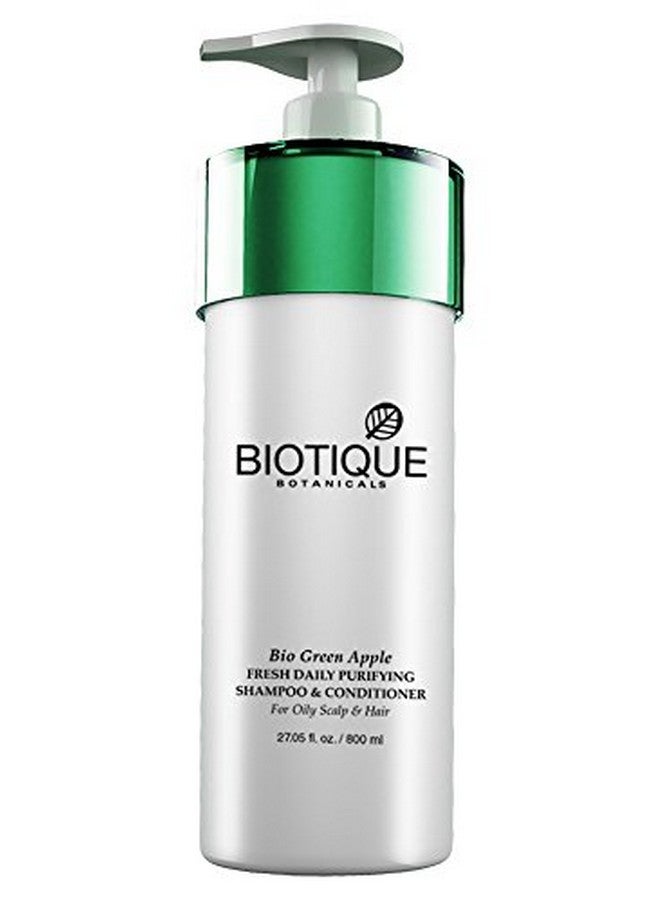 Bio Green Apple Fresh Daily Purifying Shampoo And Conditioner, 800Ml