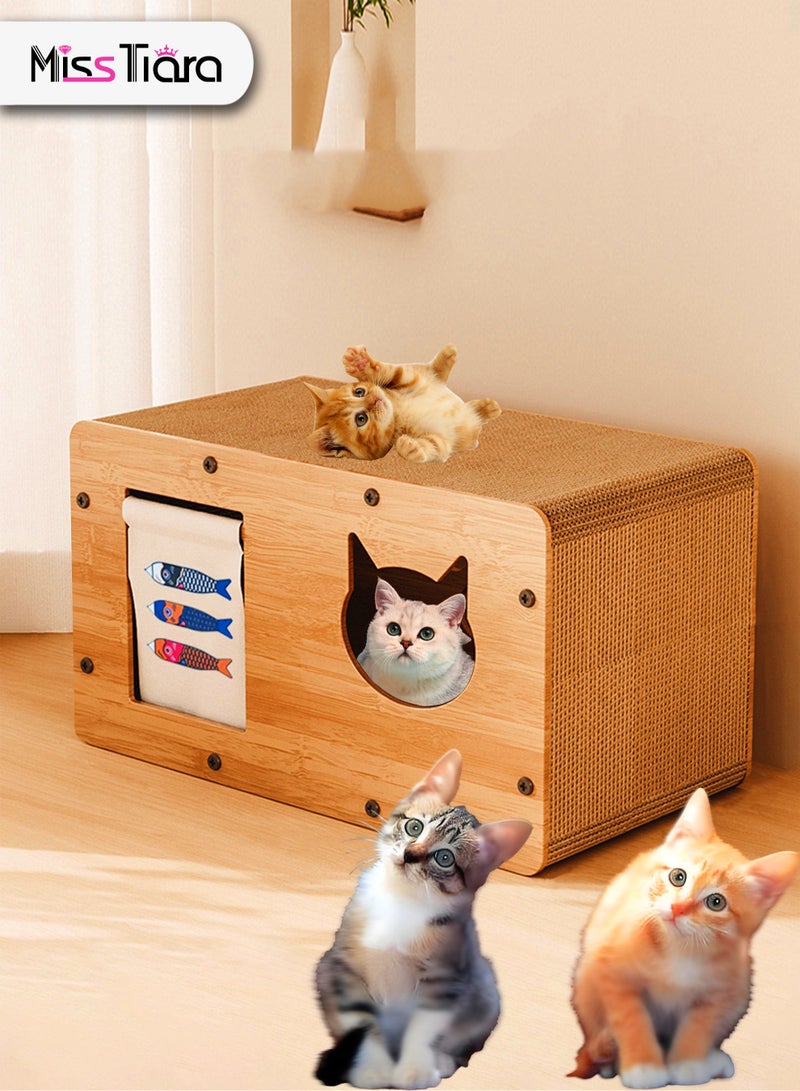 New Cat Scratcher and Bed 2-in-1 Durable and Versatile Enlarged Space for Play and Rest