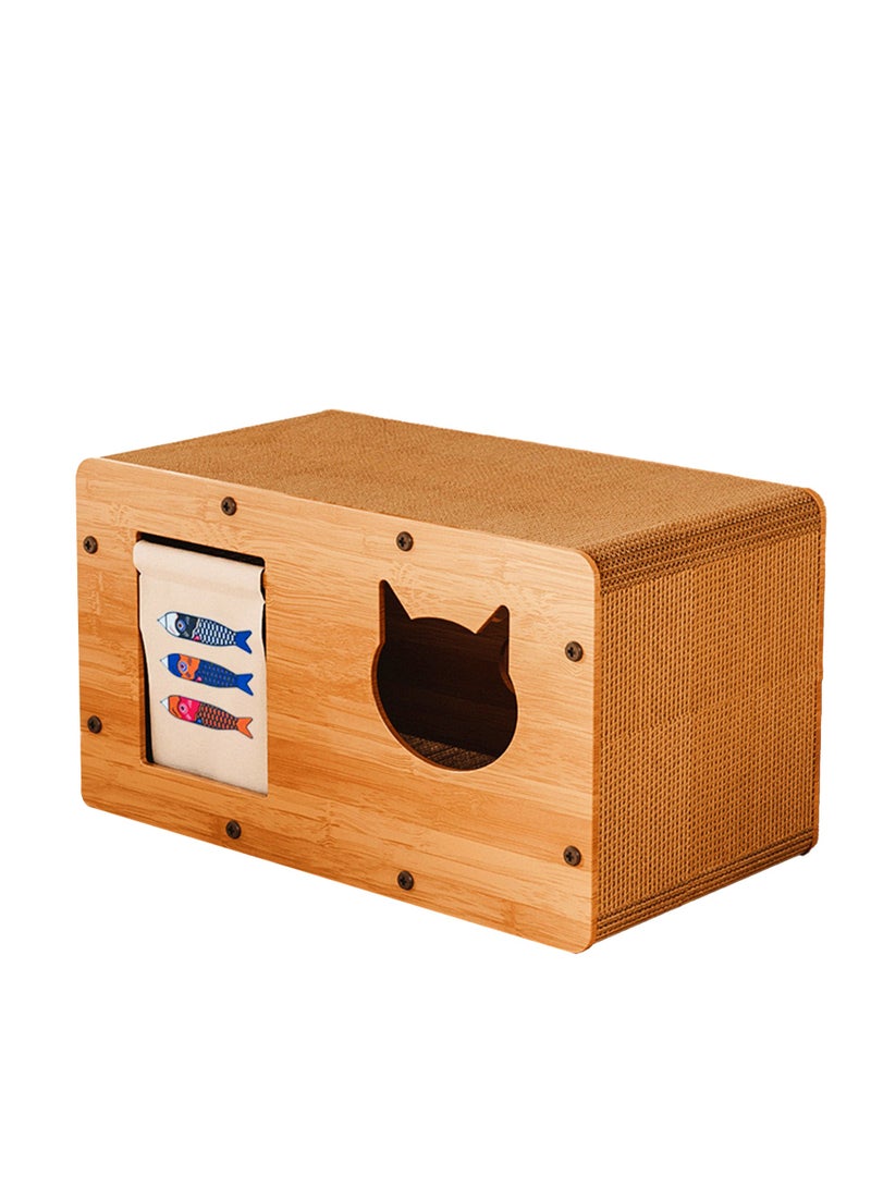 New Cat Scratcher and Bed 2-in-1 Durable and Versatile Enlarged Space for Play and Rest