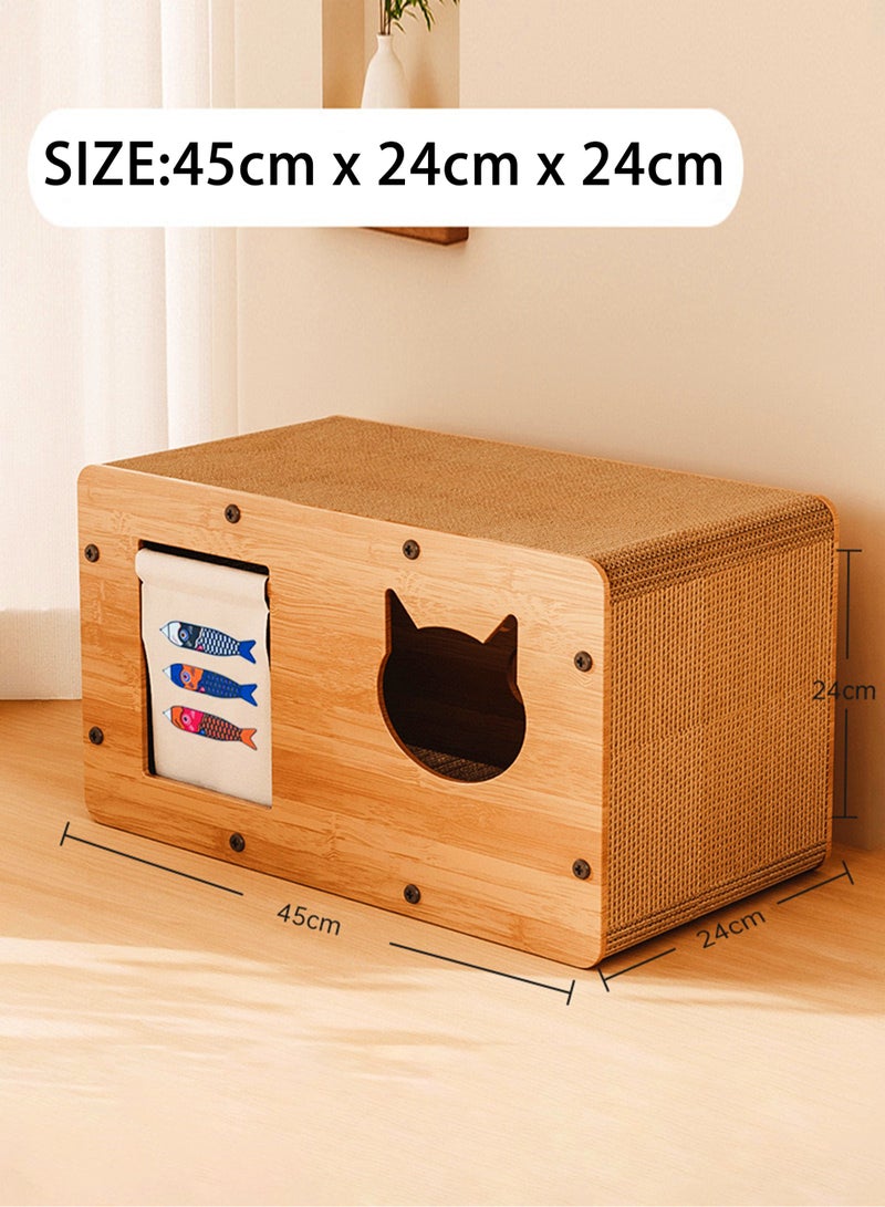 New Cat Scratcher and Bed 2-in-1 Durable and Versatile Enlarged Space for Play and Rest