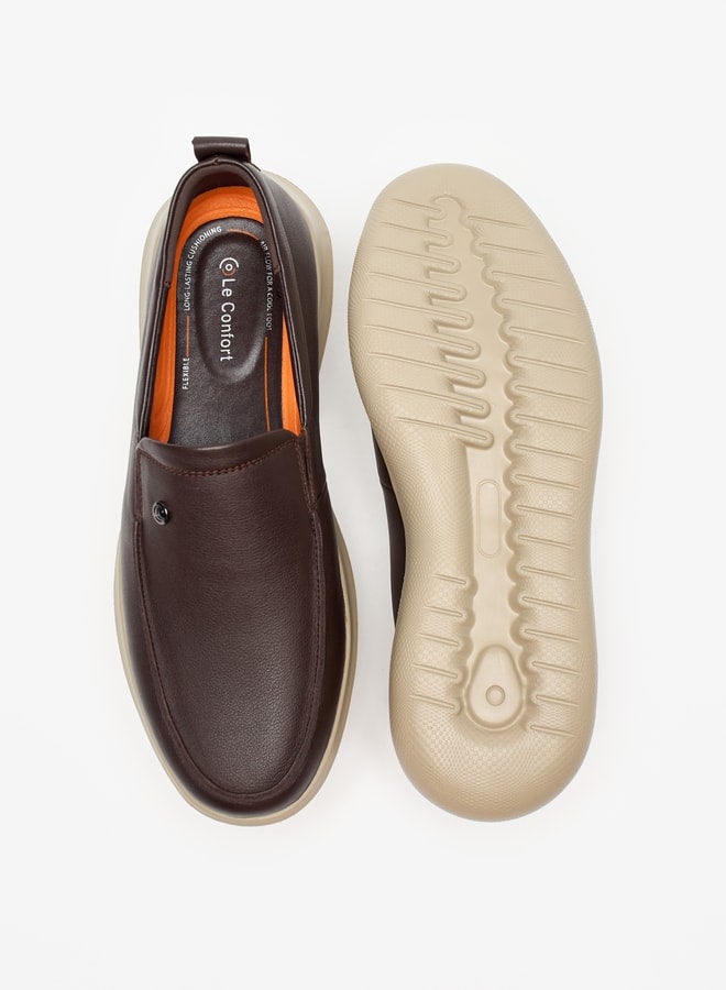 Men Solid Slip-On Loafers