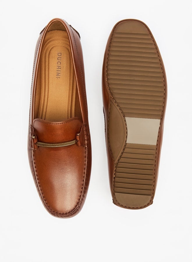 Men's Solid Slip-On Moccasins