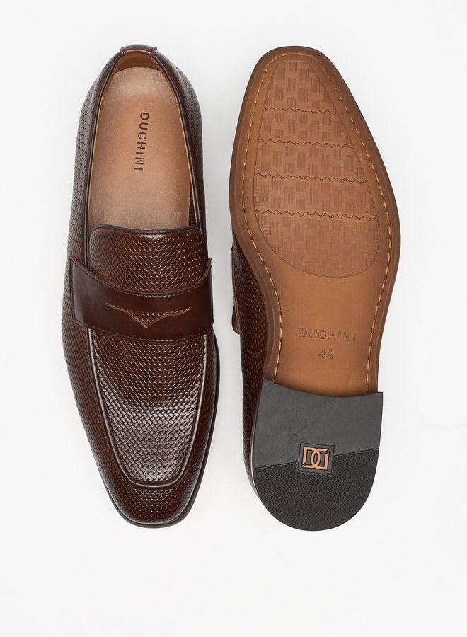 Men's Textured Slip-On Loafers