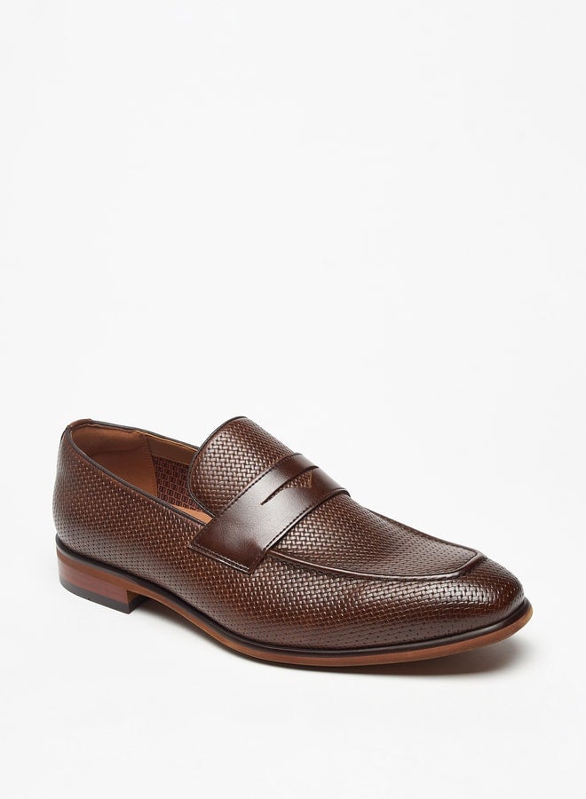 Men's Textured Slip-On Loafers