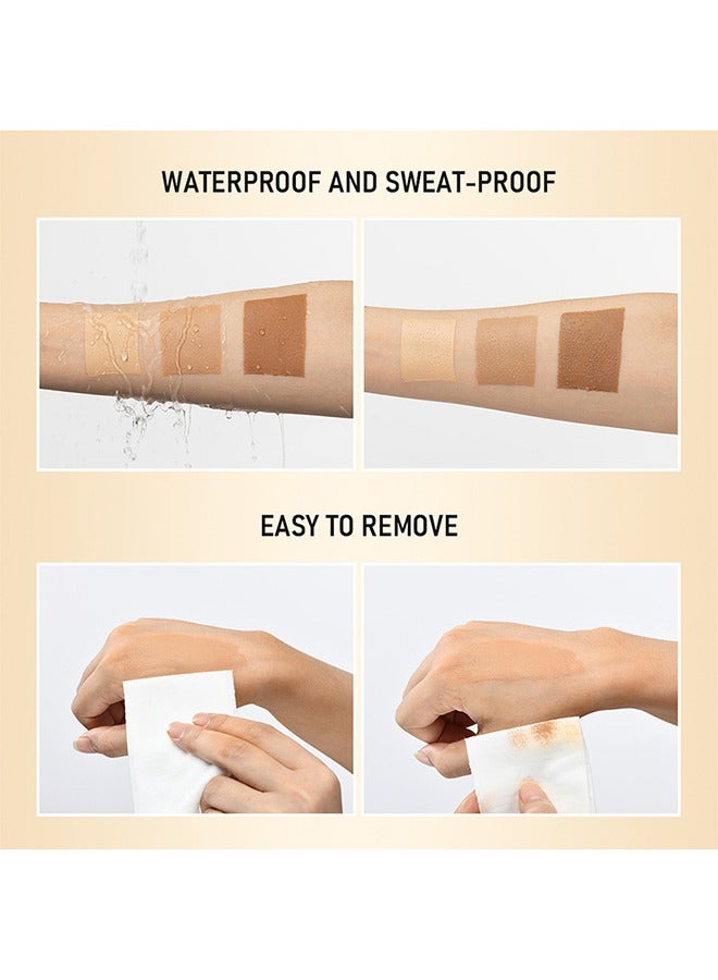 Leg Makeup- Waterproof No Transfer, Leg Vein Cover up Makeup for Varicose Veins Waterproof Black Skin, Leg and Body Scar Cover up Makeup for Tattoo Cover Up #01