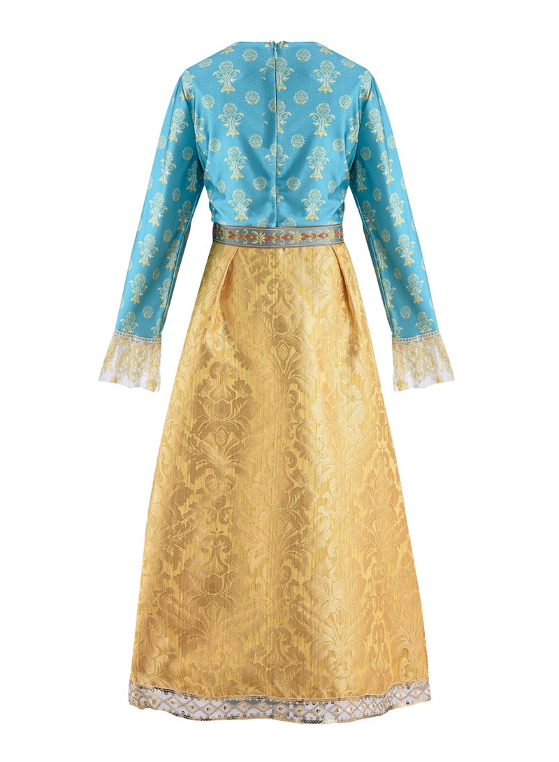 Officially Licensed Disney Golden Princess Jasmine Prestige Dress Up Costume with Headband