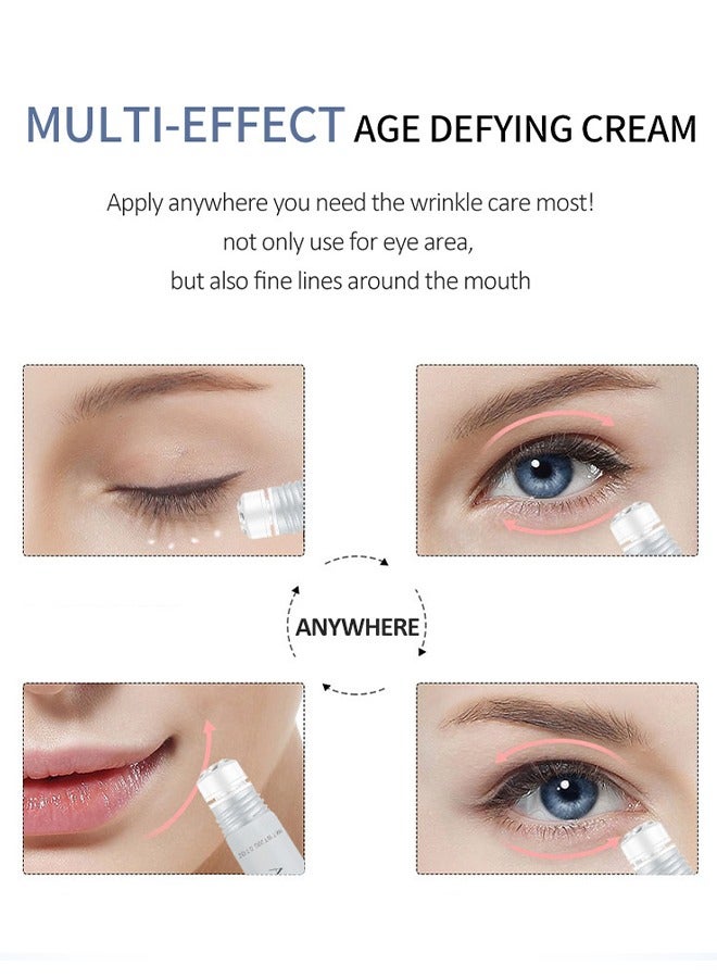 Peptide Anti Aging Eye Serum , Anti-Aging and Remove Wrinkles Eye Serum, with Three 360° Massage Ball, Eye Cream with Anti Allergy Applicatorhead, Firming Lifting Eye Essence, Eye Care