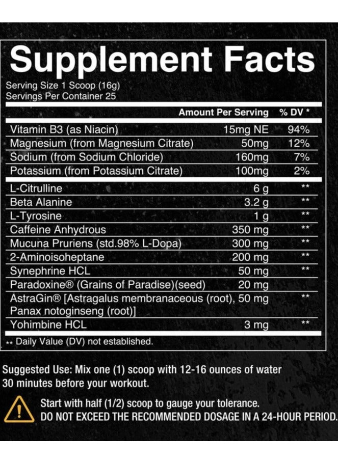 Convict NEW High Stim Pre-Workout Blueberry Lemonade