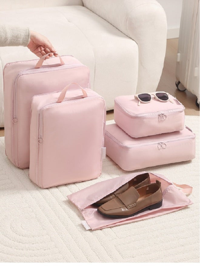 Pink Storage Bag Travel Storage Bag Six Piece Set