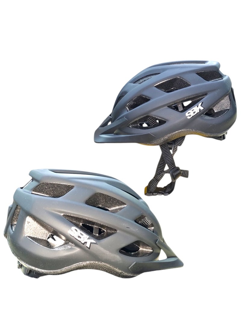 SBK Sport Helmet, Helmet for Scooters and Sports Bicycles with Visor, Adjustable straw