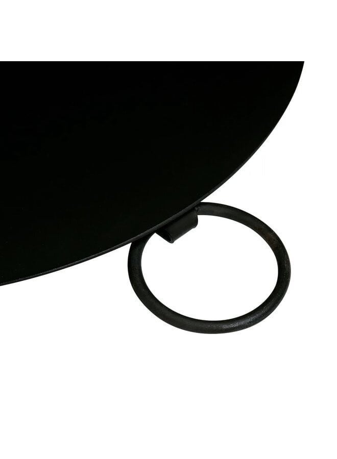 Non-Stick Fry Pan with 3 Legs, Diameter 45 cm, Metal Barbecue Wok