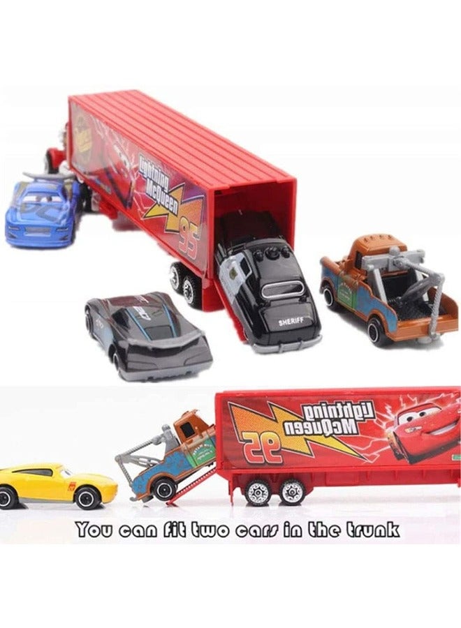 1 Truck & 6 Cars Toy Set – Perfect Birthday Gift Idea for Kids