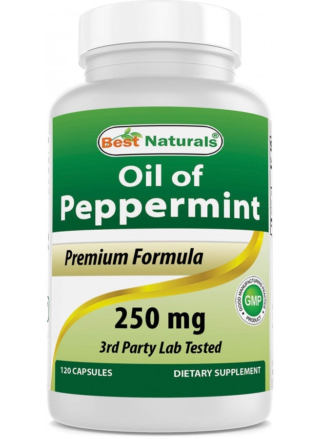 Best Naturals Peppermint Oil Bowel Soothing Dietary Supplement, 250 Mg, 120 Count