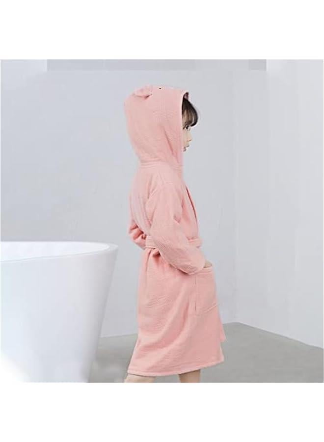 Boys Girls Towel Bathrobe, Robe Microfibre，Hooded Toddler Soft Fuzzy Robe For Kids 3-8 Years