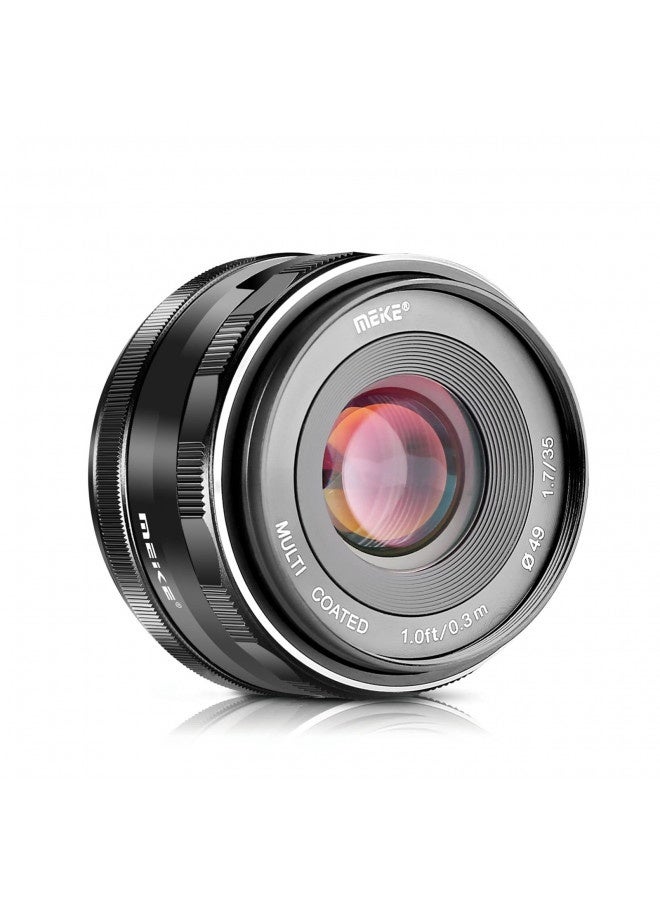 Meike 35Mm F1.7 Manual Focus Prime Lens For Micro 4/3 Mft M4/3 Compatible With Olympus And Panasonic Mirrorless Cameras Gh4 Gh5 Gh6 Om-1