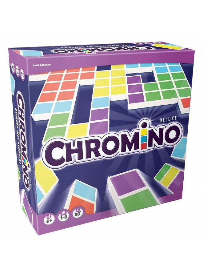 Asmodee Chromino Deluxe Board Game - Strategic Tile-Matching Fun For The Whole Family! Ages 6+, 1-8 Players, 30 Min Playtime, Made By Zygomatic