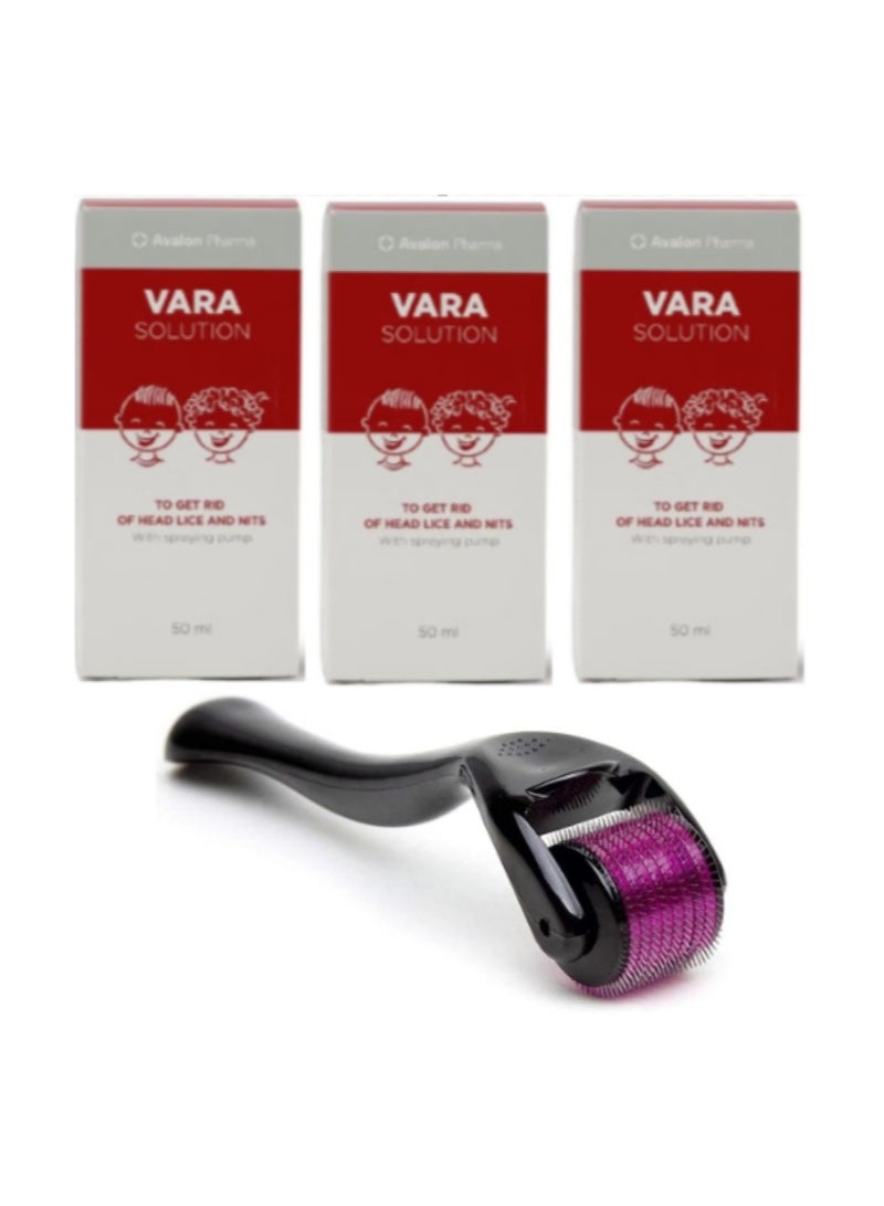 Vara Solution 50ml 3PCS With Derma Roller 0.50mm