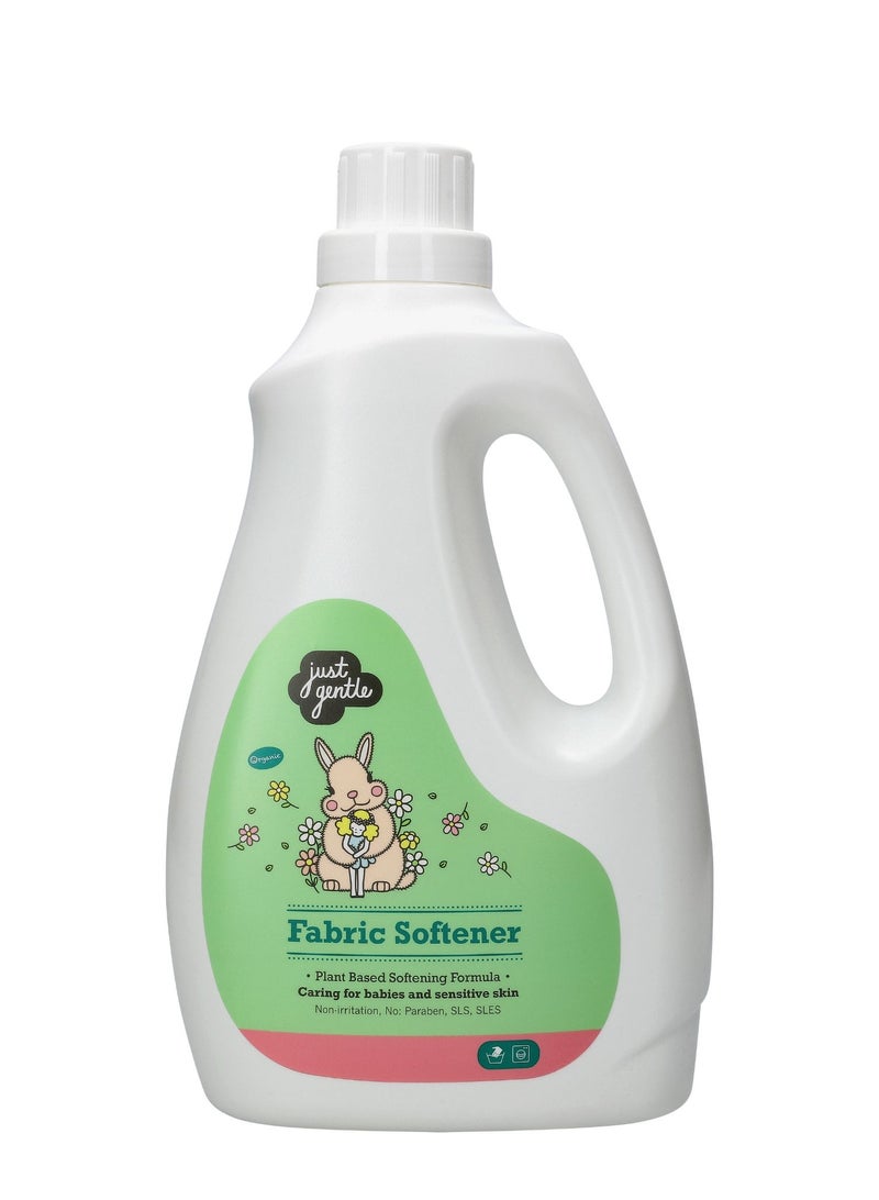 Just Gentle Fabric Softener 3Liter | Plant-based and hypoallergenic liquid softener | Natural fresh floral scent. Made with sensntive skin in mind. Natural Ingredients used certified by EcoCert.