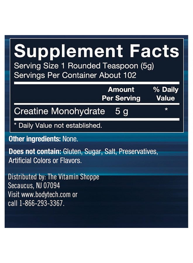 BODYTECH 100% Pure Creatine Monohydrate Powder (18 oz)