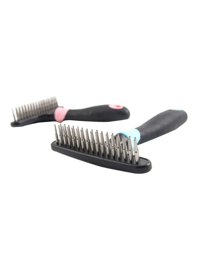 Pet Dog Cat Comb Pet Grooming Brush Rake Tool Remover Hair Shedding Tool For Home Daily Use Portable blue 23.50 x 4.00 x  14.00cm