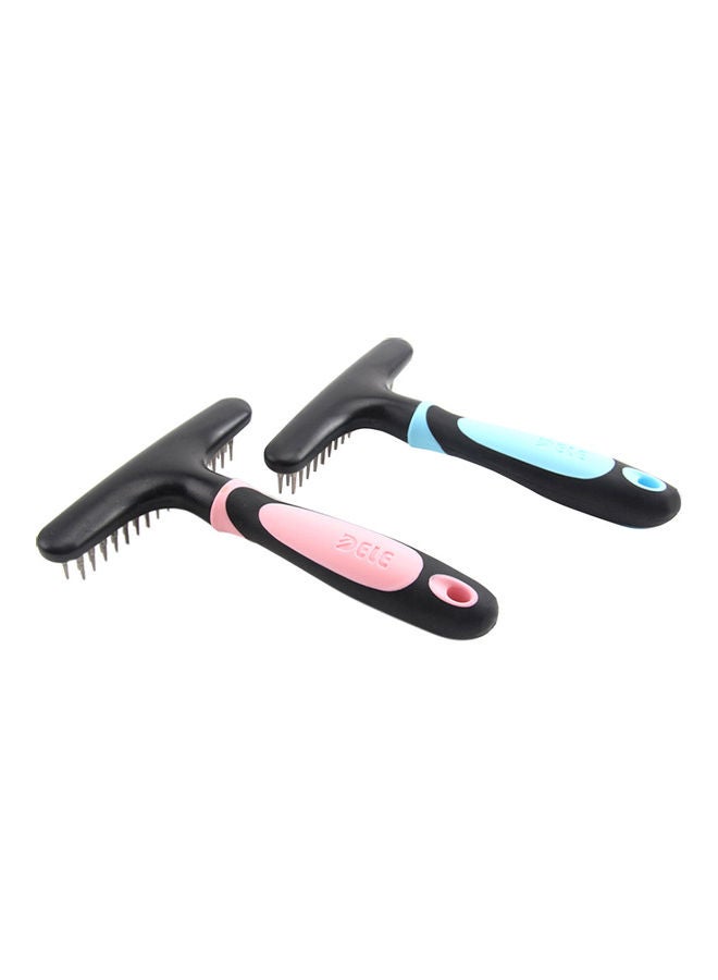 Pet Dog Cat Comb Pet Grooming Brush Rake Tool Remover Hair Shedding Tool For Home Daily Use Portable blue 23.50 x 4.00 x  14.00cm