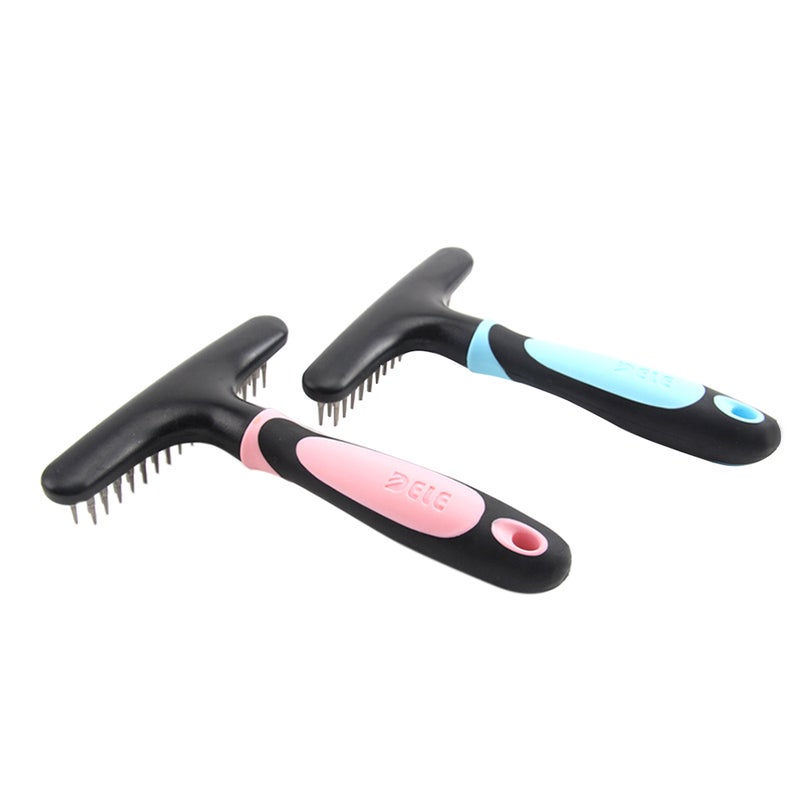 Pet Dog Cat Comb Pet Grooming Brush Rake Tool Remover Hair Shedding Tool For Home Daily Use Portable pink 23.50 x 4.00 x 14.00cm