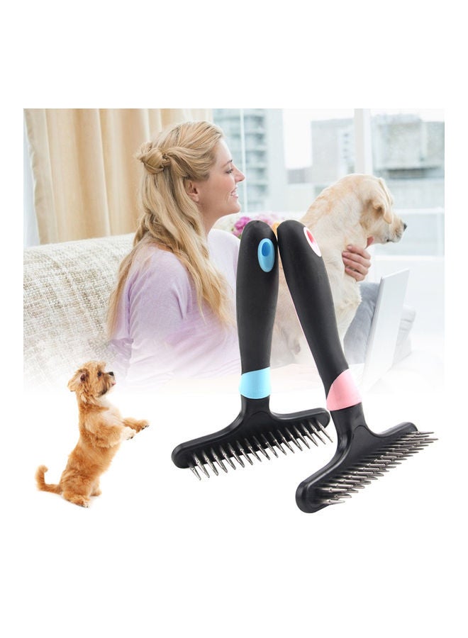 Pet Dog Cat Comb Pet Grooming Brush Rake Tool Remover Hair Shedding Tool For Home Daily Use Portable pink 23.50 x 4.00 x 14.00cm