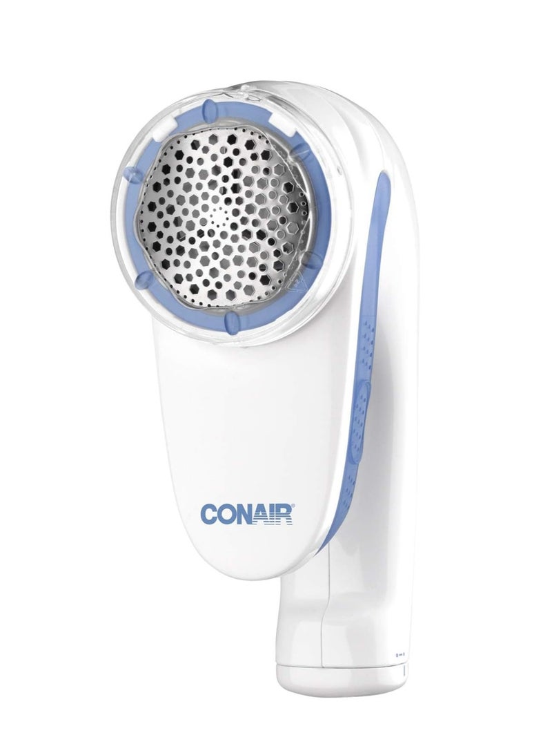 Conair Fabric Shaver and Lint Remover, Battery Operated Portable Fabric Shaver, White