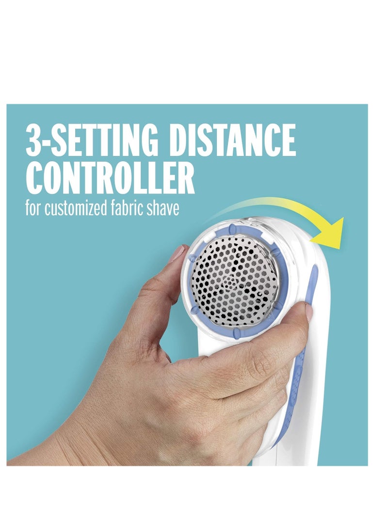 Conair Fabric Shaver and Lint Remover, Battery Operated Portable Fabric Shaver, White