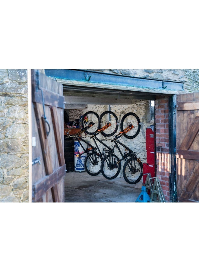 Hornit Clug Bike Clip Storage Rack And Mount System - World’S Smallest Bike Rack For Indoor / Outdoor Bike Storage - Won'T Damage Rims, Tires - Roadie Fits Tires 1