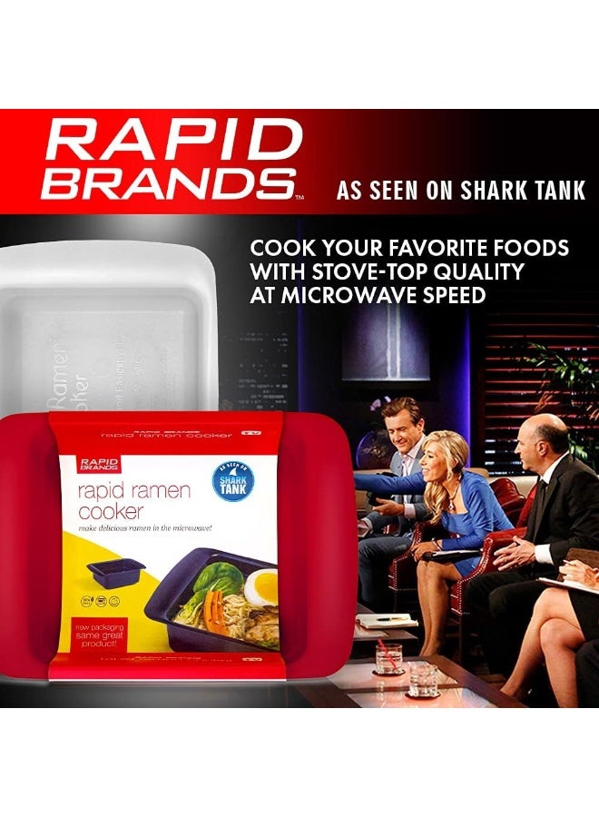 Rapid Ramen Cooker - Microwave Ramen in 3 Minutes - BPA Free and Dishwasher Safe - Black