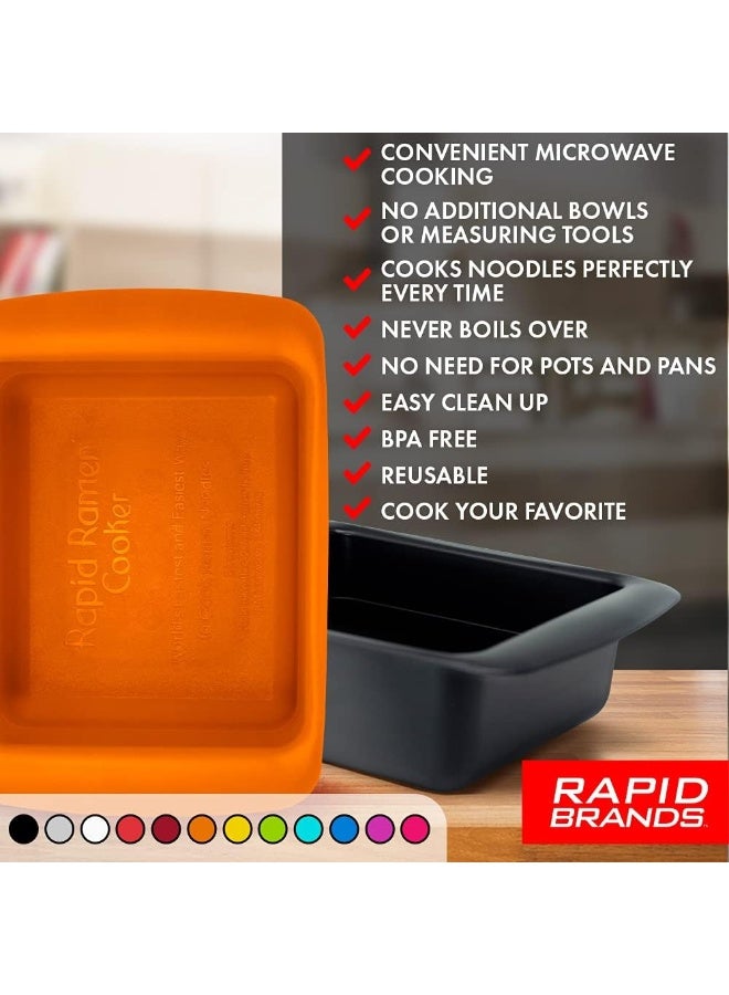 Rapid Ramen Cooker - Microwave Ramen in 3 Minutes - BPA Free and Dishwasher Safe - Black