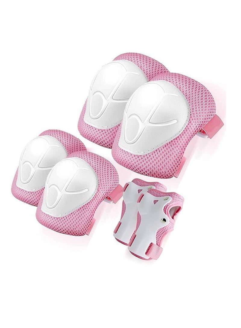 7PCS Kids Protective Gear Set Knee Pads for Kids 2-8 Years Toddler Knee and Elbow Pads with Wrist Guards 3 in 1 for Skating Cycling Bike Rollerblading Scooter