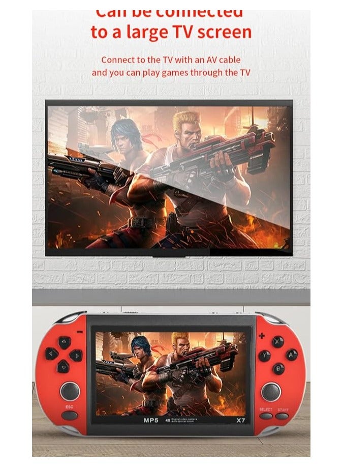 Console, Irovami X7 4.3 Inch Video Game Console Handheld Game Players Rocker 8GB Memory Built in 6000 Games MP5 Game Controller