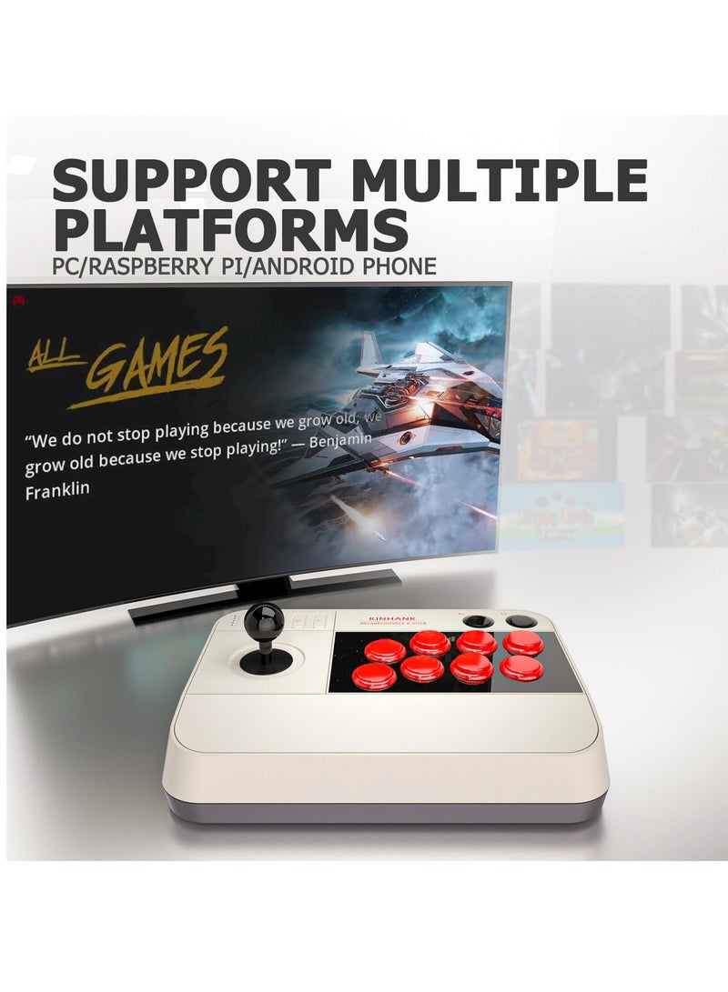 Super Arcade Game Console, Retro Game Console,50000+Games, All-Around 3D Joysticks, Arcade Game Machine, Support Custom Buttons,EmuELEC 4.5/Android 9.0 /CoreE 256G TF Card