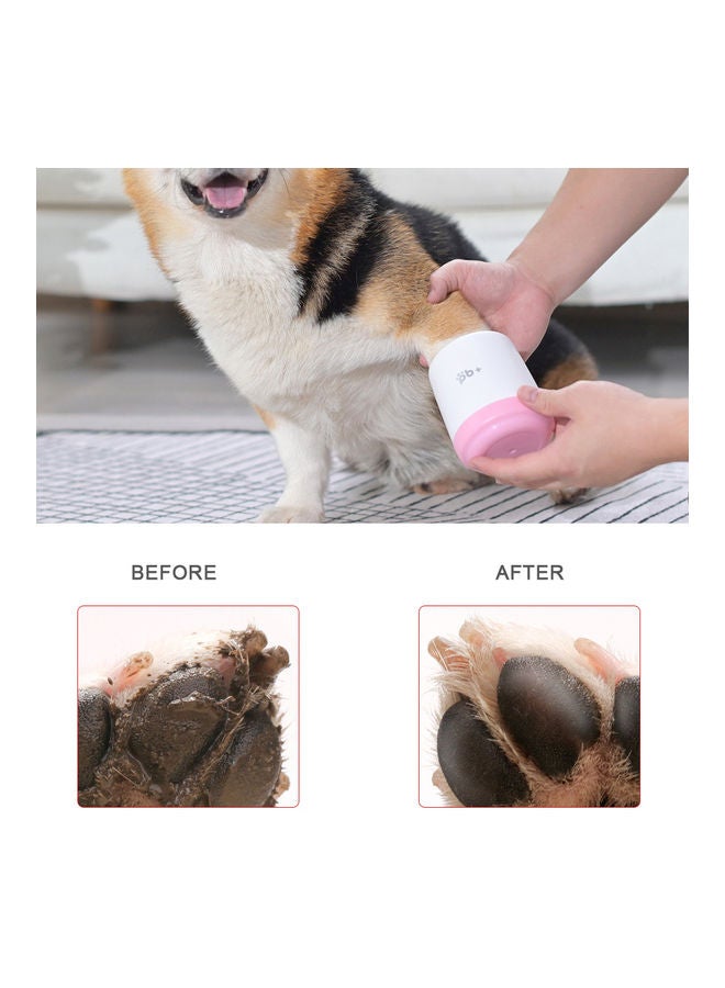 Pet Paw Cleaner Cup Pink 10.50 x 9.00 x 9.00cm