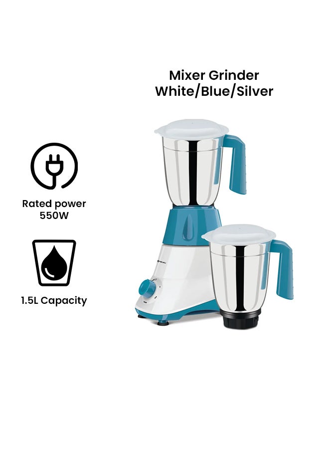 Mixer Grinder With 2 Jars 1.5 L 550.0 W BJ-Z9021E White/Blue/Silver