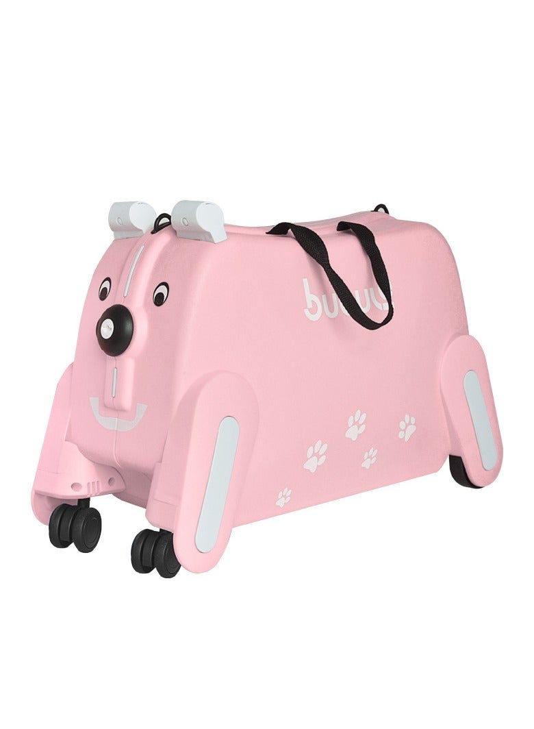 Kids Ride-on Suitcase Hand Luggage with Seat, Children's Luggage Suitcase