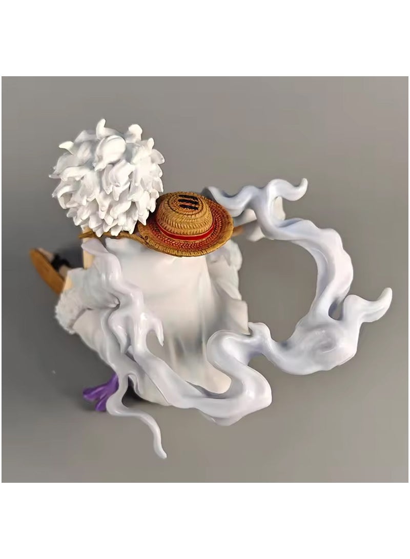 Sitting Luffy Figures Manga One Piece Anime Figure Luffy Gear 5 Nika Model 15cm PVC GK Figurine Collectible Room Ornament Kids Toys Gift