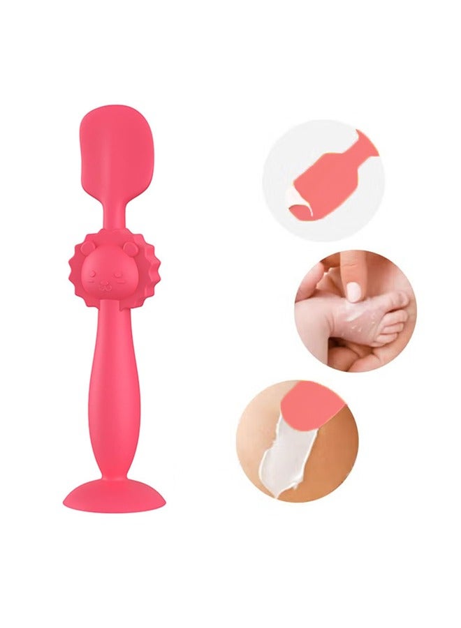 Diaper Cream Spatula, Flexible Silicone Tush Swiper Baby Diaper Cream Brush with Suction Base Baby Body Paste Spatula Body Paste Applicator Baby Essentials for Babies, Newborn